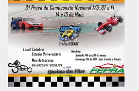 3ª Prova Campeonato Nacional 1/5 Pista - Informações